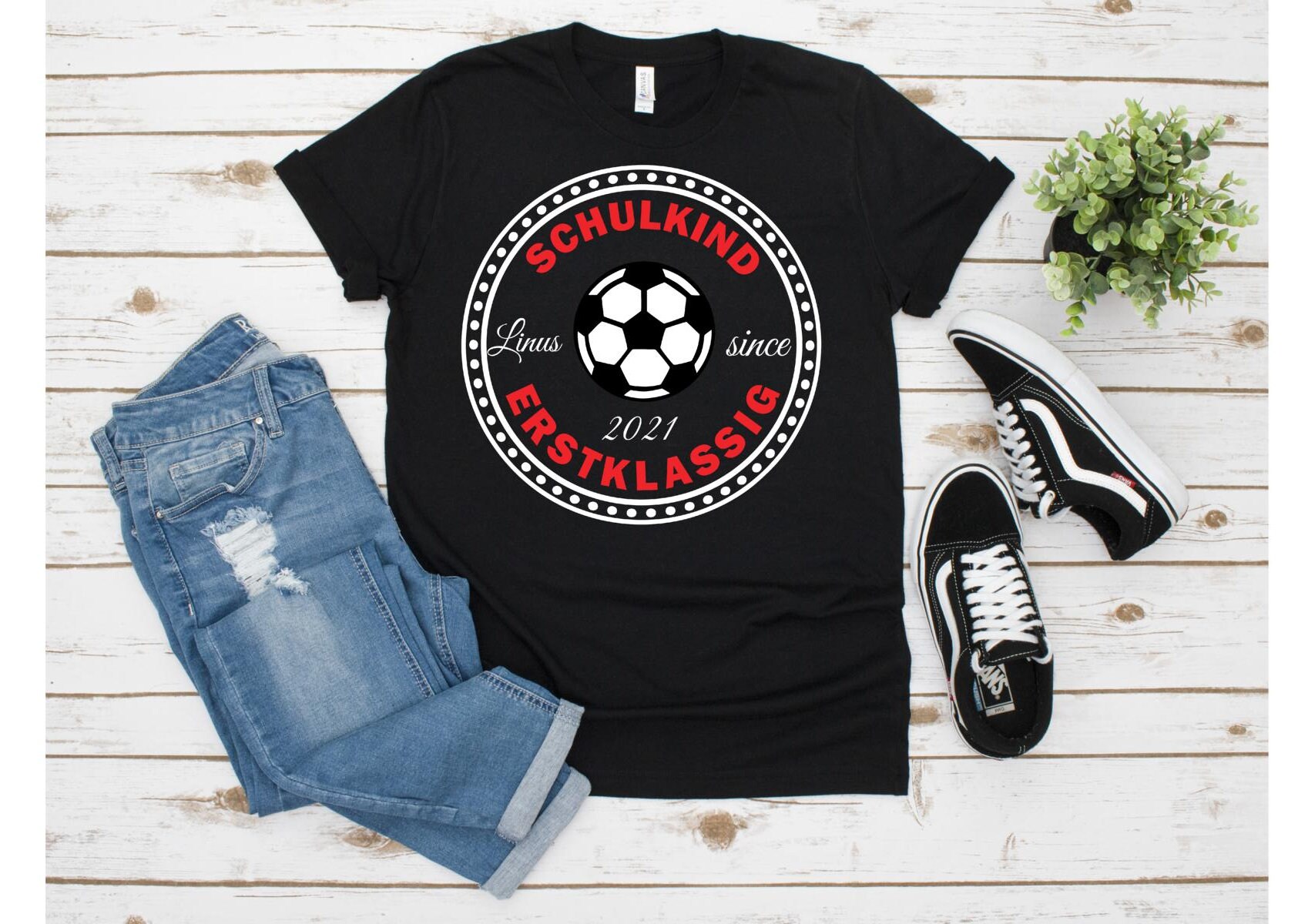 Schulkind T-Shirt "Ball" mit Namen
