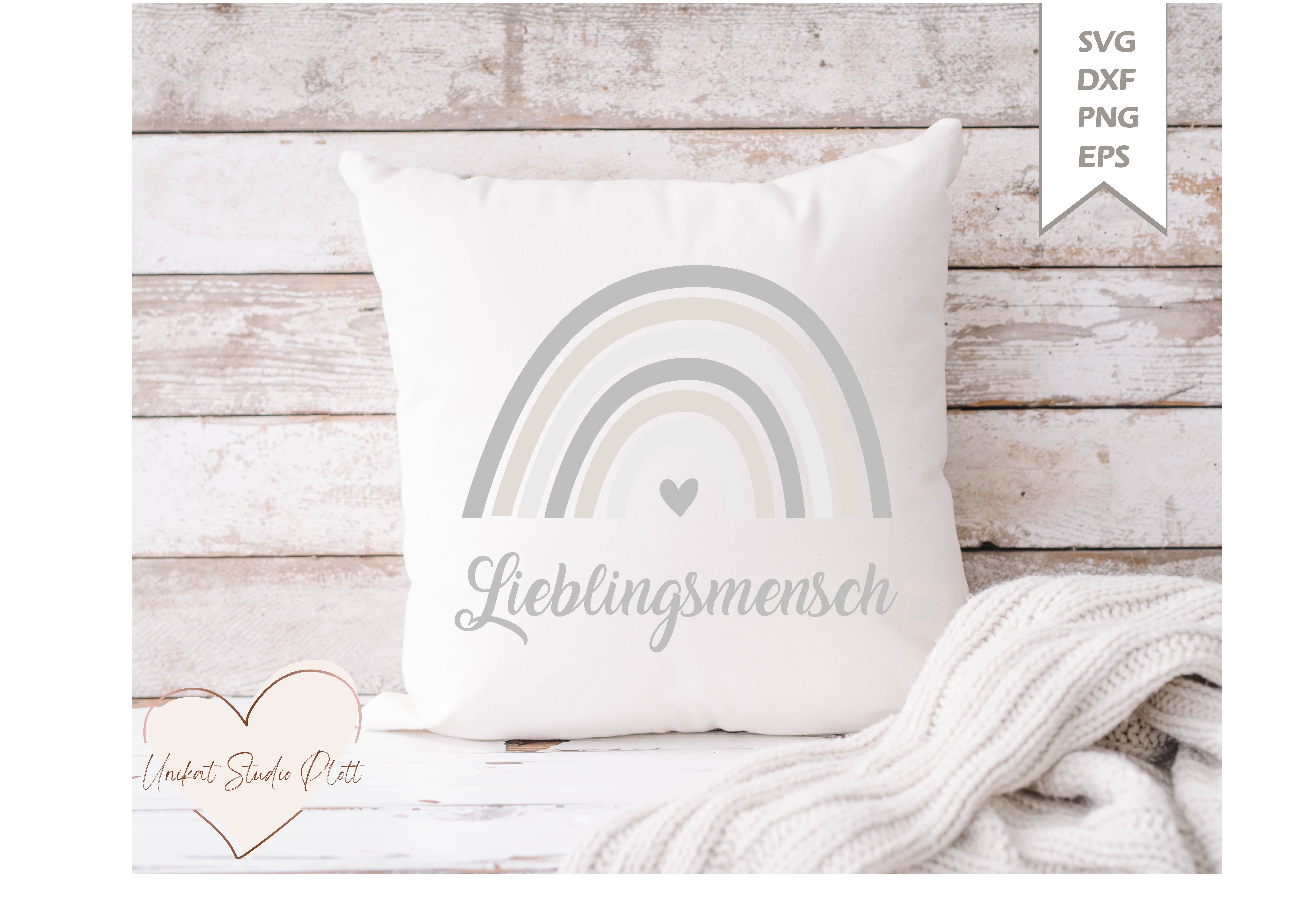 Plotterdatei "Lieblingsmensch Regenbogen" SVG / Dxf Pdf Silhouette | Svg