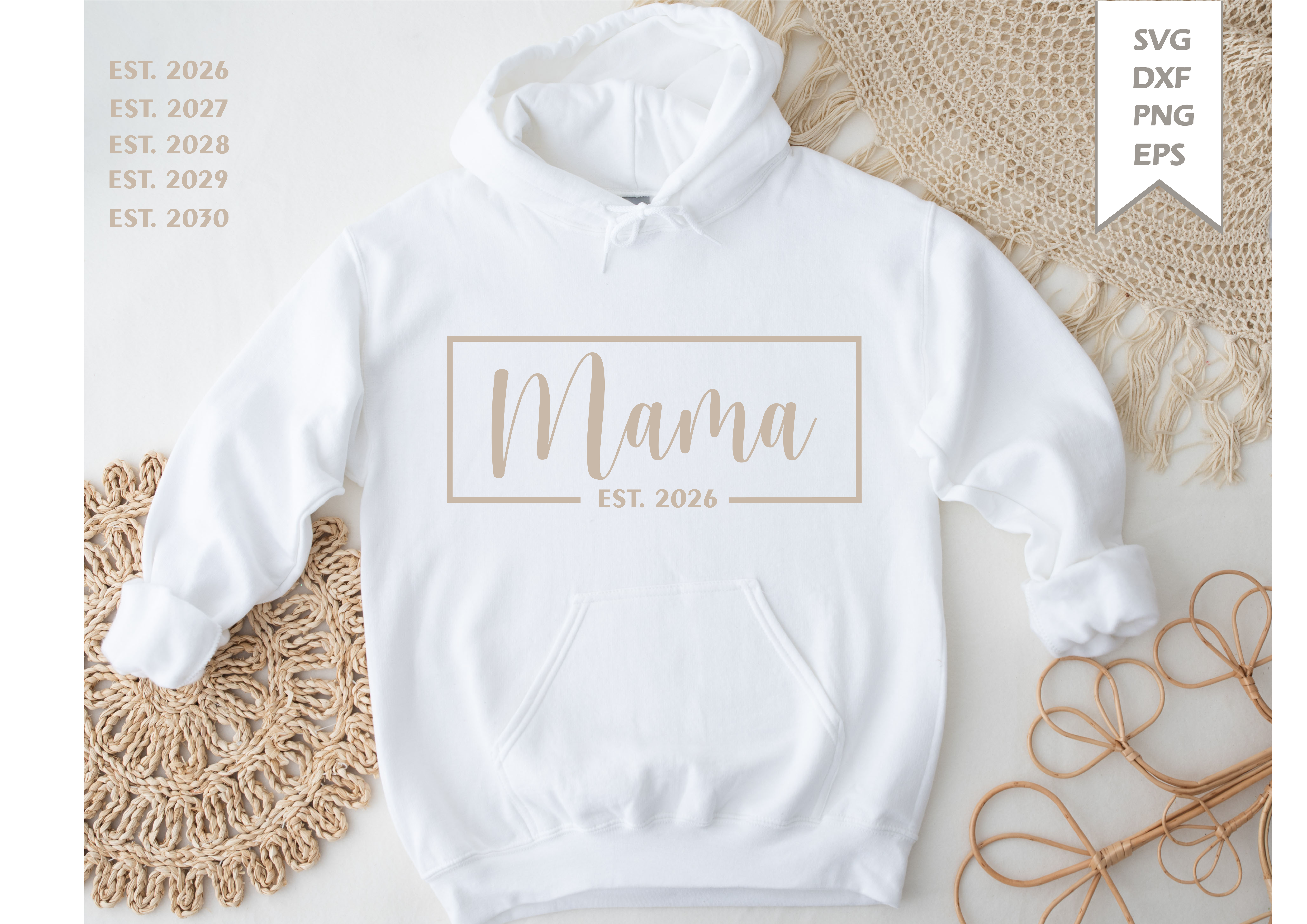 Plotterdatei "Mama EST." SVG / Dxf Pdf Silhouette | Svg Clipart Kopie