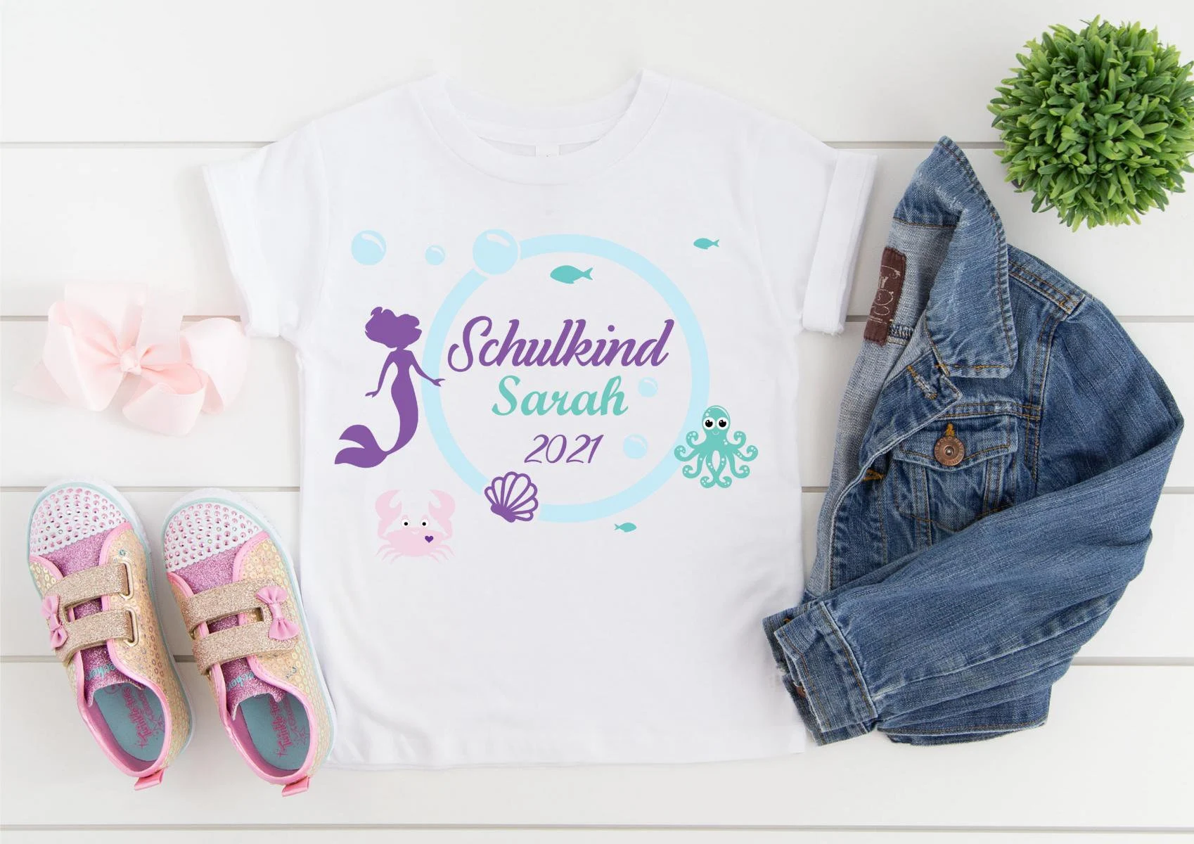 Schulkind T-Shirt "Unterwasserwelt" mit Namen