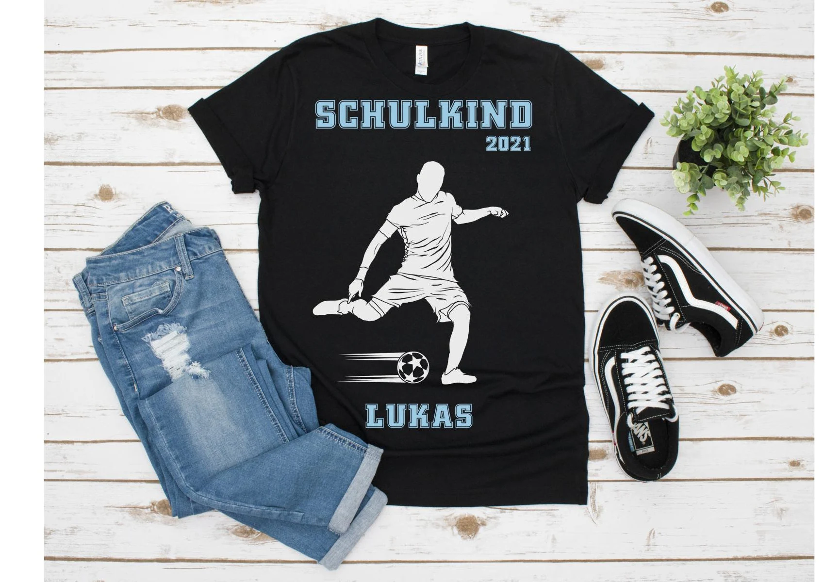 Schulkind T-Shirt "Fußballspieler" mit Namen
