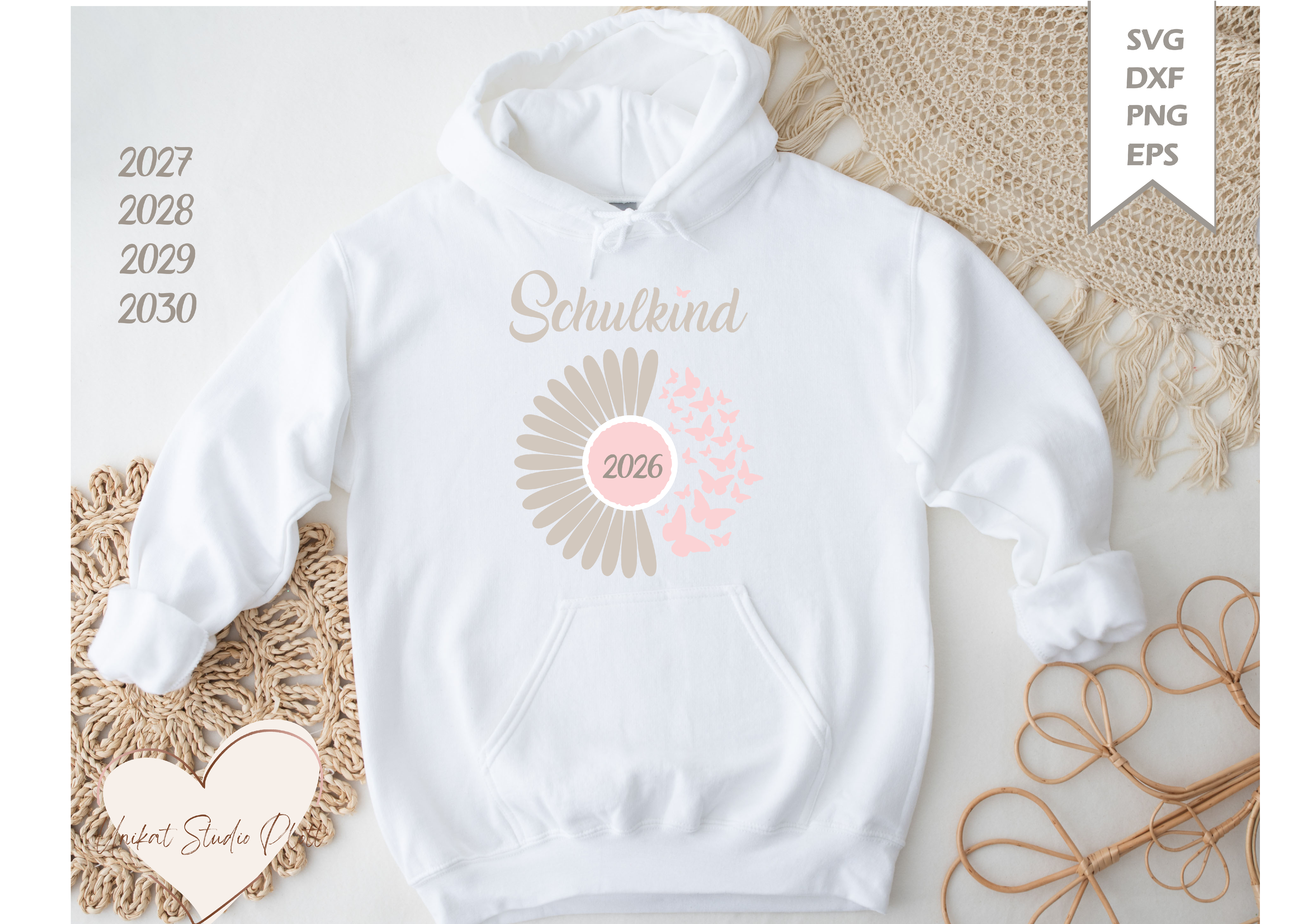 Plotterdatei Schulkind Blumen Schmetterlinge / Svg Schulkind/ SVG DXF PNG