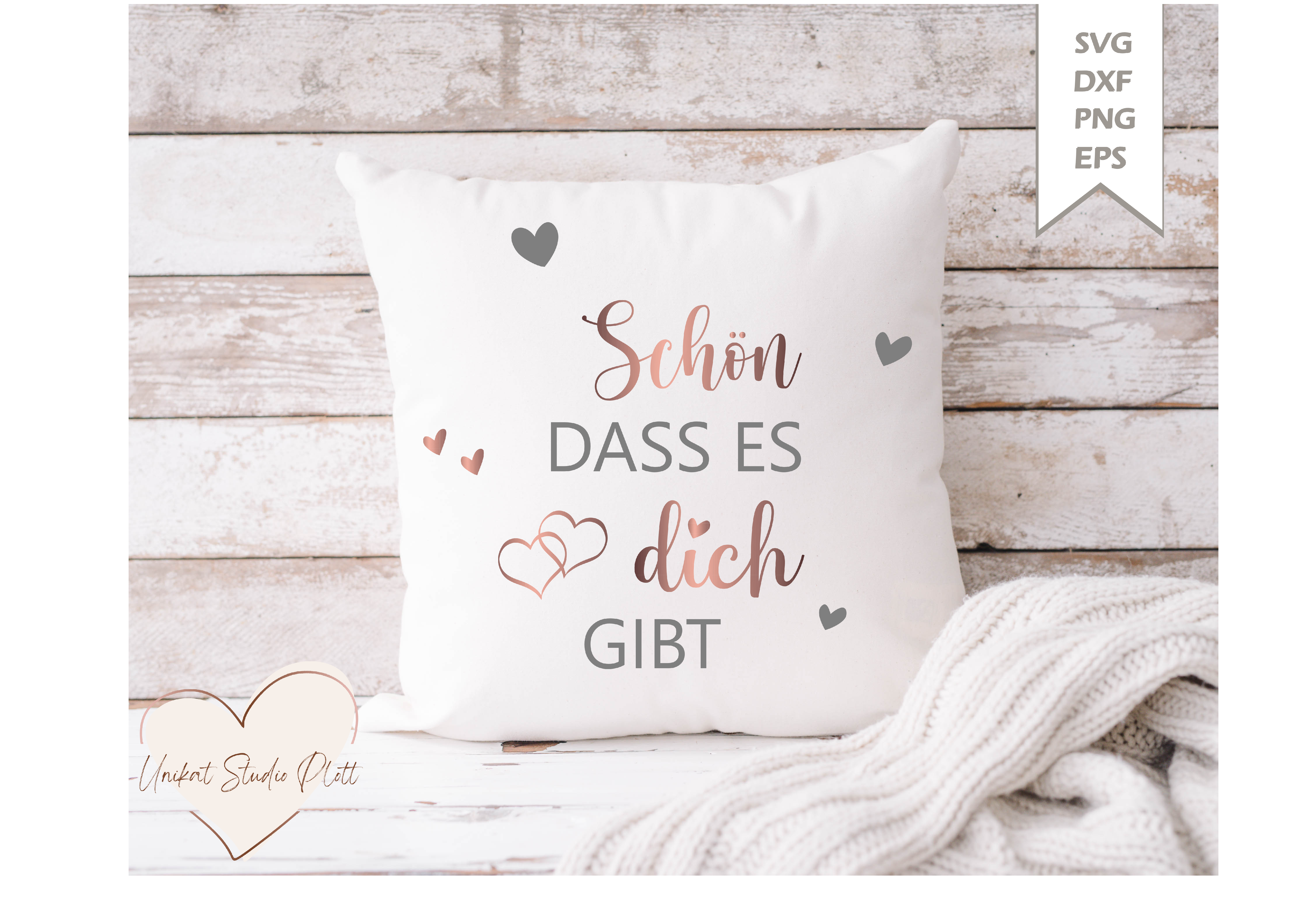 Plotterdatei  " Schön, dass es Dich gibt"  SVG /Dxf Pdf Silhouette | Svg Clipart